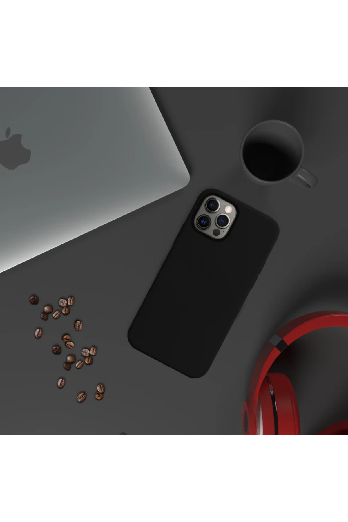 Apple iPhone 14 Pro Max 6.7'' İnce Mat Silikon Kılıf Siyah