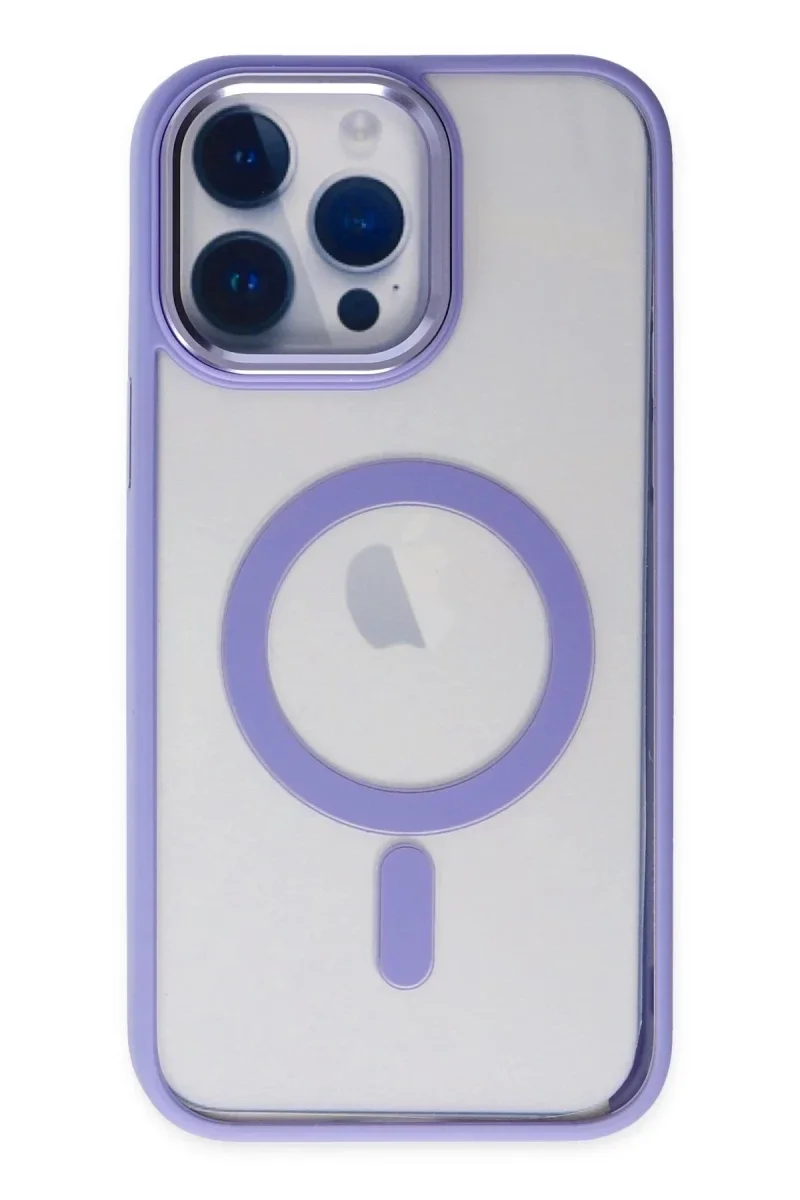 Apple iPhone 14 Pro Kılıf Room Magneticsafe Silikon - Lila Apple iPhone 14 Pro Kılıf Room Magneticsafe Silikon - Lila