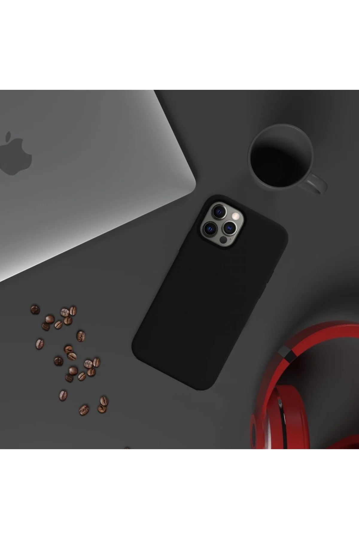 Apple iPhone 14 Pro 6.1'' İnce Mat Silikon Kılıf Siyah