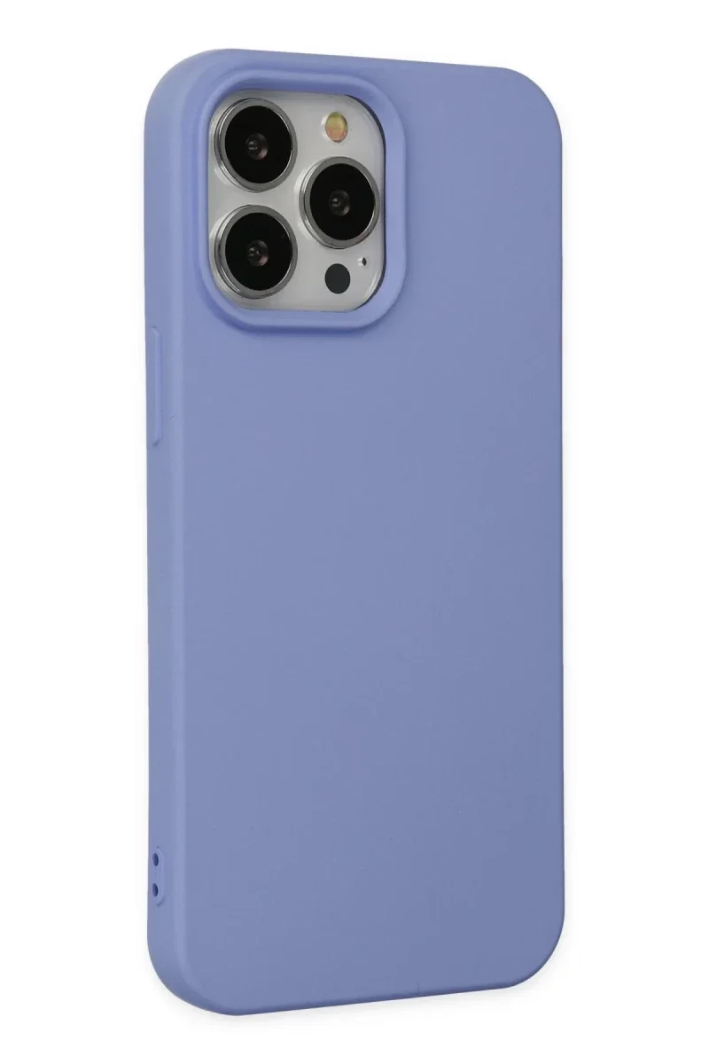 Apple iPhone 14 Pro Max Kılıf Nano içi Kadife Silikon - Lila