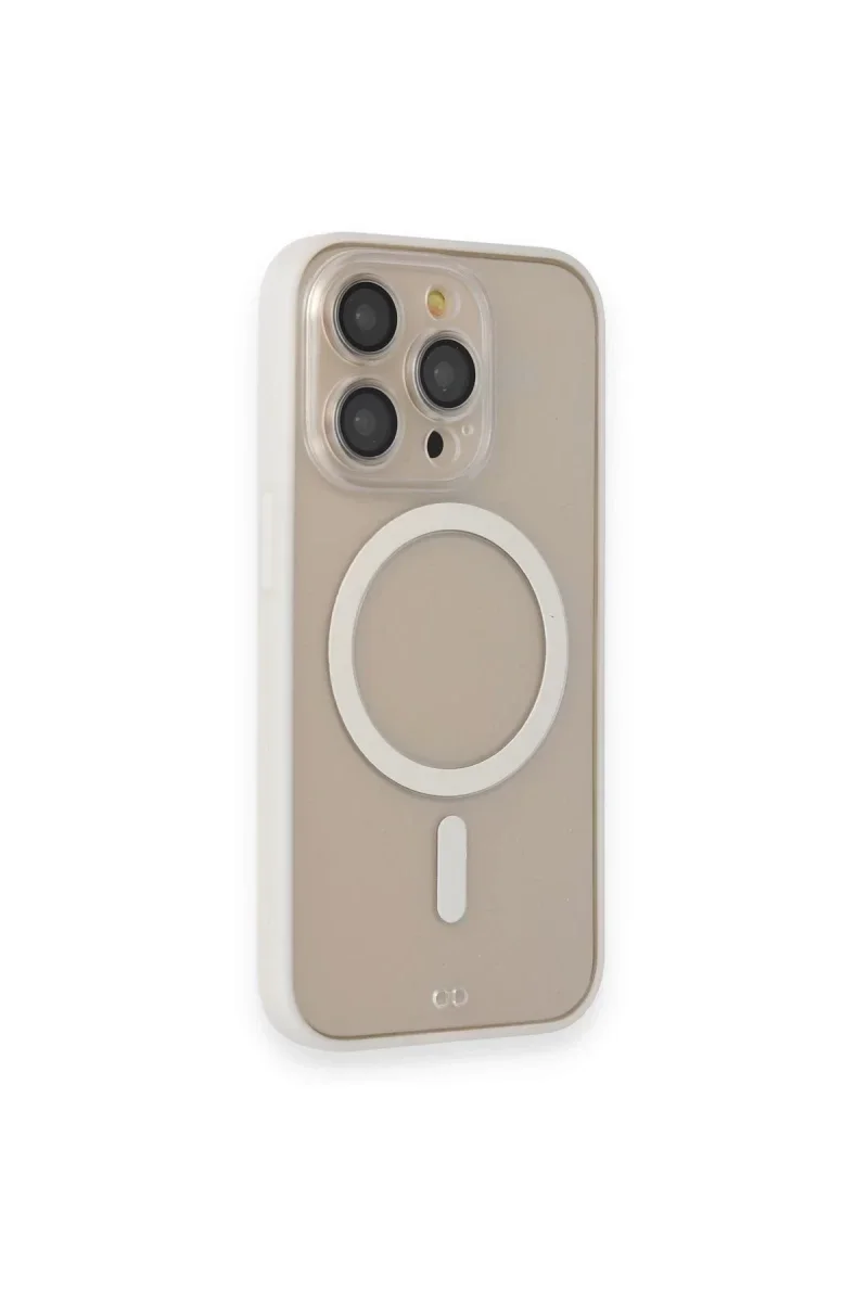 Apple iPhone 14 Pro Kılıf Grand Magneticsafe Kapak - Beyaz Apple iPhone 14 Pro Kılıf Grand Magneticsafe Kapak - Beyaz