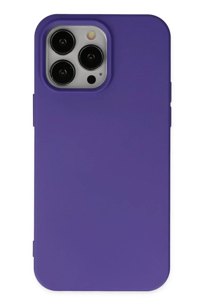 Apple iPhone 14 Pro Kılıf Nano içi Kadife Silikon - Mor