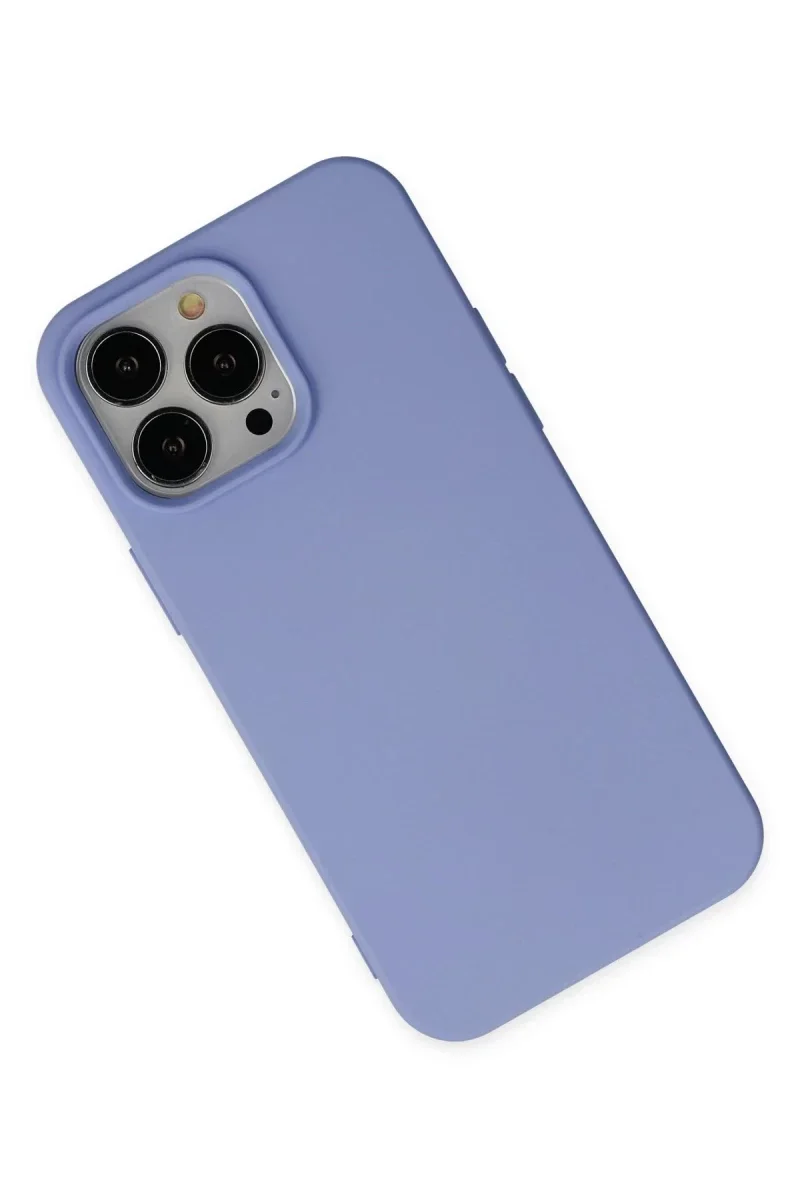 Apple iPhone 14 Pro Kılıf Nano içi Kadife Silikon - Lila Apple iPhone 14 Pro Kılıf Nano içi Kadife Silikon - Lila