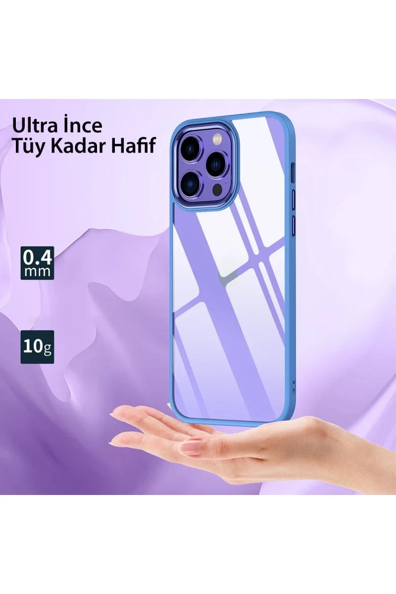Apple iPhone 14 Pro Max Kılıf Power Silikon - Mavi