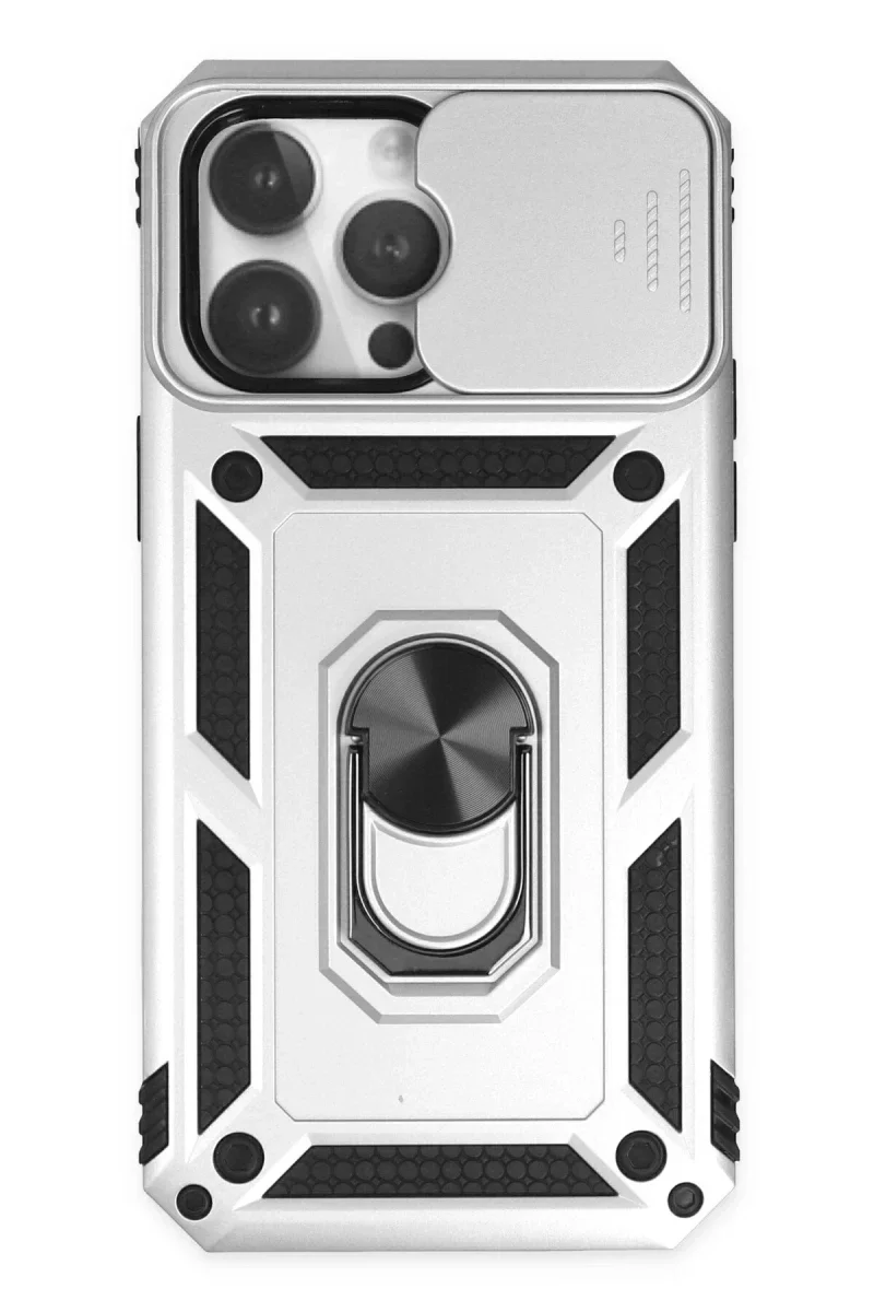 Apple iPhone 14 Pro Max Kılıf Pars Lens Yüzüklü Silikon - Gümüş Fiyatı, Yorumları ve Özellikleri