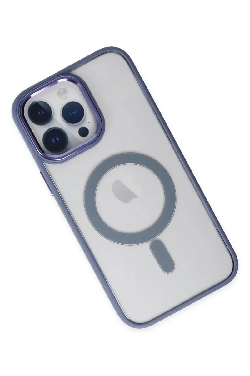 Apple iPhone 14 Pro Kılıf Room Magneticsafe Silikon - Sierra Blue