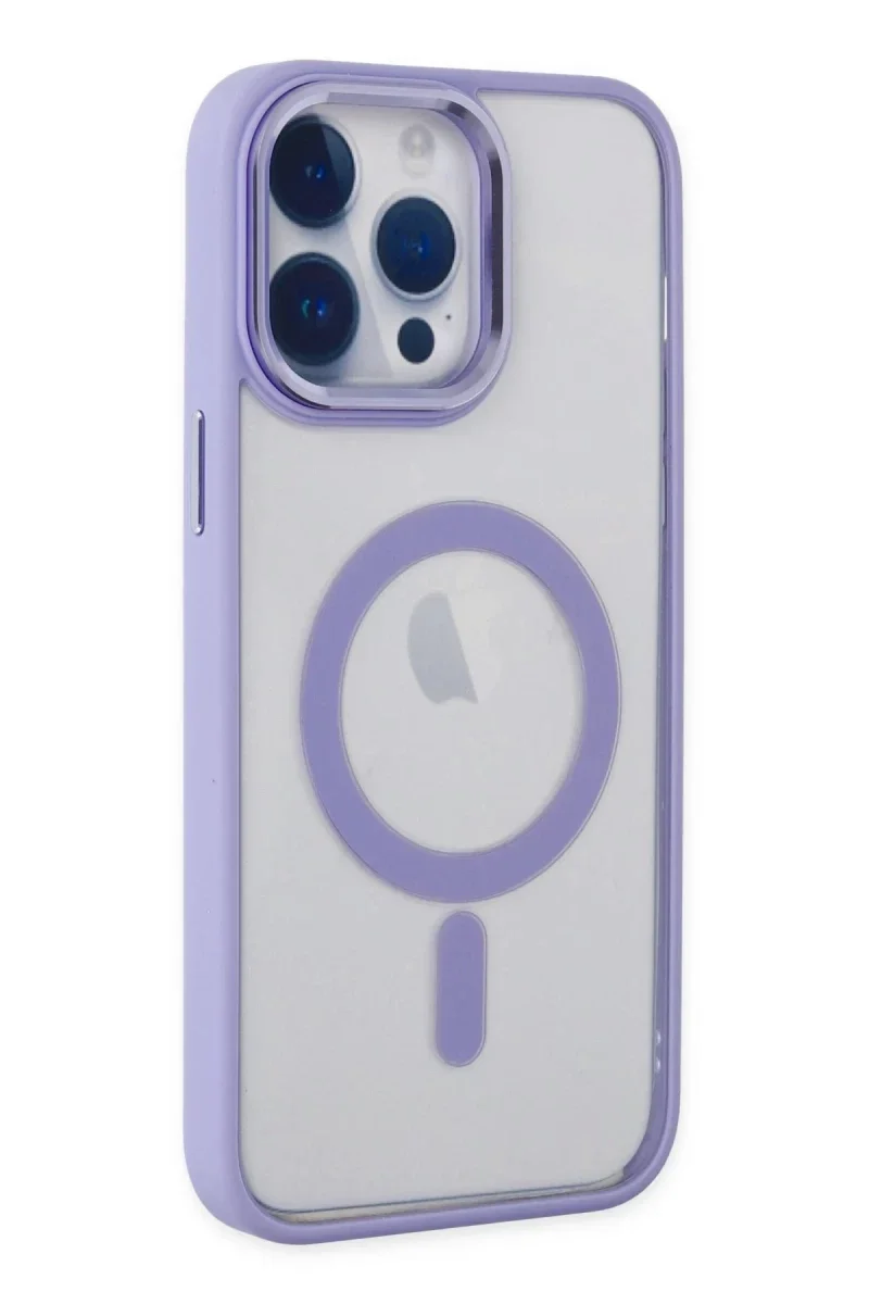 Apple iPhone 14 Pro Kılıf Room Magneticsafe Silikon - Lila Apple iPhone 14 Pro Kılıf Room Magneticsafe Silikon - Lila