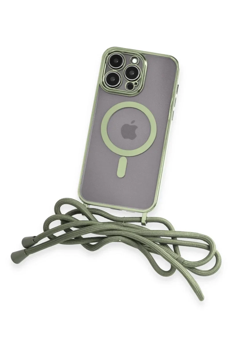 Apple iPhone 14 Pro Kılıf Divo Lazer Askılı Magsafe Kapak - Koyu Yeşil Apple iPhone 14 Pro Kılıf Divo Lazer Askılı Magsafe Kapak - Koyu Yeşil