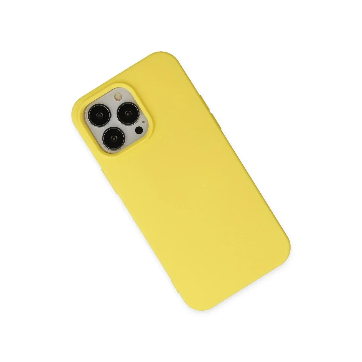 Apple iPhone 14 Pro Kılıf Nano içi Kadife Silikon - Sarı Apple iPhone 14 Pro Kılıf Nano içi Kadife Silikon - Sarı - Görsel 3
