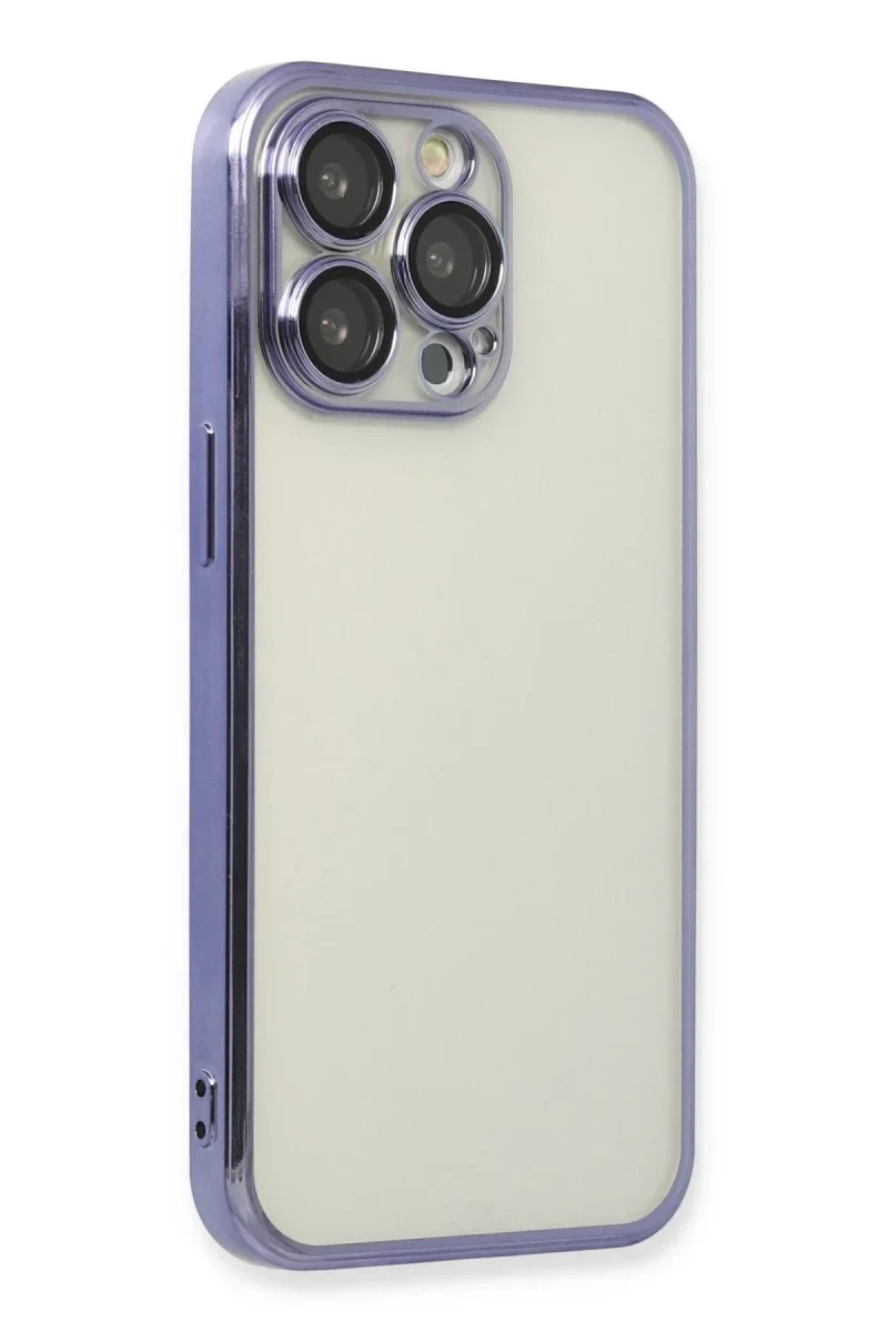 Apple iPhone 14 Pro Kılıf Razer Lensli Silikon - Mor Apple iPhone 14 Pro Kılıf Razer Lensli Silikon - Mor