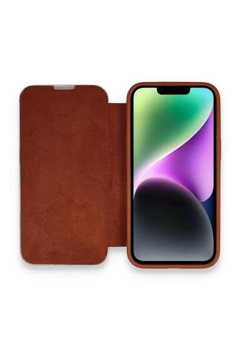 Apple iPhone 14 Pro Kılıf Dolpin Kapaklı - Kahverengi Fiyatı, Yorumları ve Özellikleri