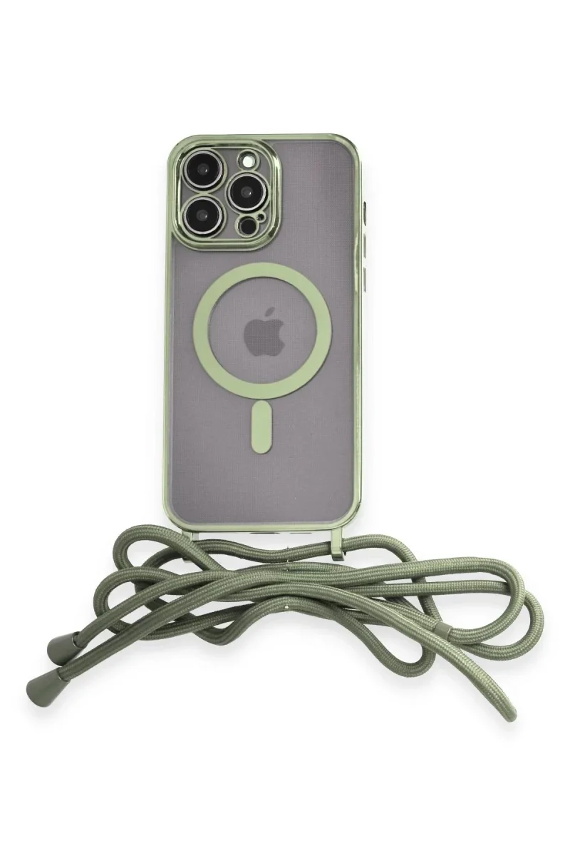 Apple iPhone 14 Pro Kılıf Divo Lazer Askılı Magsafe Kapak - Koyu Yeşil Apple iPhone 14 Pro Kılıf Divo Lazer Askılı Magsafe Kapak - Koyu Yeşil