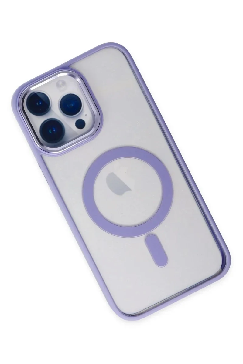Apple iPhone 14 Pro Kılıf Room Magneticsafe Silikon - Lila Apple iPhone 14 Pro Kılıf Room Magneticsafe Silikon - Lila