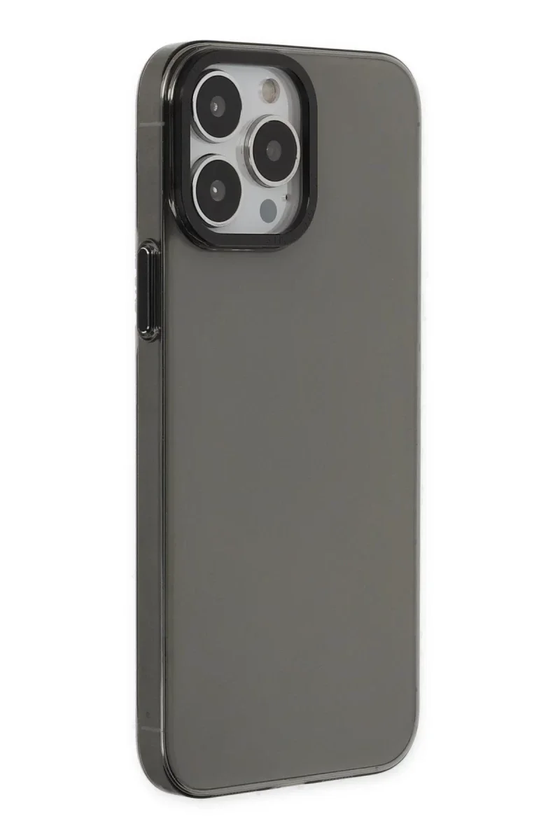 Apple iPhone 14 Pro Kılıf Anka PC Sert Metal Kapak - Siyah