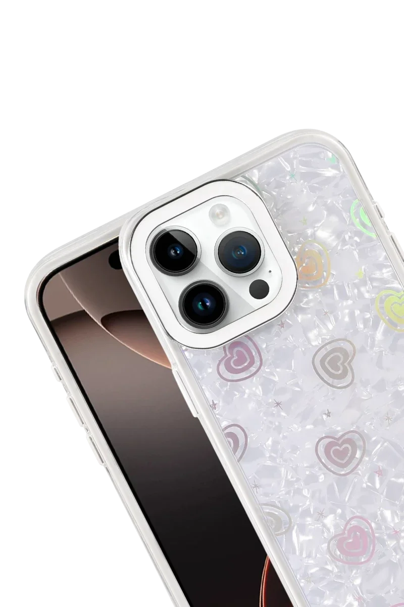 Apple iPhone 14 Pro Max Lumi Desenli Kapak - Beyaz