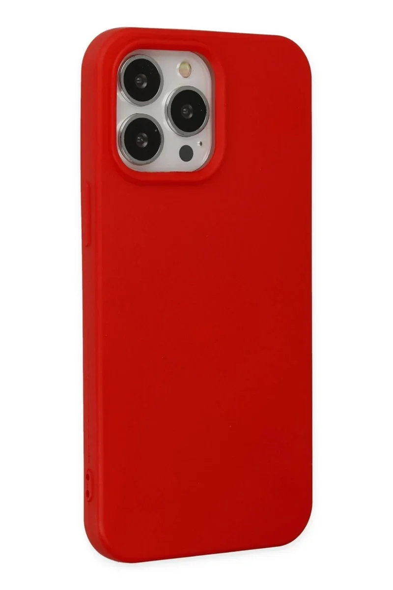 Apple iPhone 14 Pro Max Kılıf Nano içi Kadife Silikon - Kırmızı Apple iPhone 14 Pro Max Kılıf Nano içi Kadife Silikon - Kırmızı