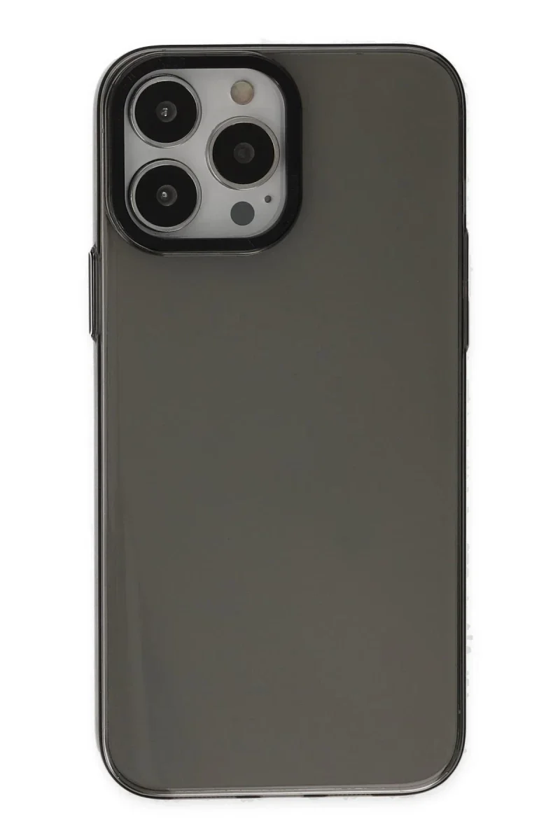 Apple iPhone 14 Pro Kılıf Anka PC Sert Metal Kapak - Siyah