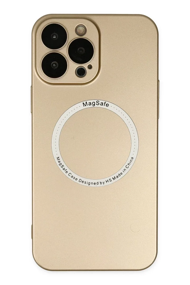 Apple iPhone 14 Pro Kılıf Jack Magneticsafe Lens Silikon - Gold Apple iPhone 14 Pro Kılıf Jack Magneticsafe Lens Silikon - Gold