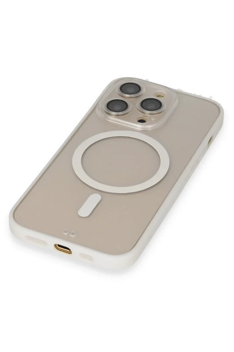 Apple iPhone 14 Pro Kılıf Grand Magneticsafe Kapak - Beyaz Apple iPhone 14 Pro Kılıf Grand Magneticsafe Kapak - Beyaz