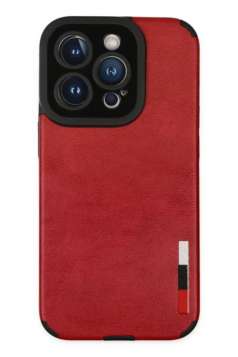 Apple iPhone 14 Pro Kılıf Loop Deri Silikon - Kırmızı Apple iPhone 14 Pro Kılıf Loop Deri Silikon - Kırmızı
