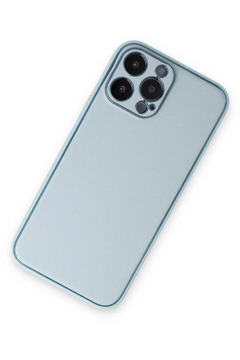 Apple iPhone 14 Pro Kılıf Coco Deri Silikon Kapak - Sky Blue Fiyatı, Yorumları ve Özellikleri