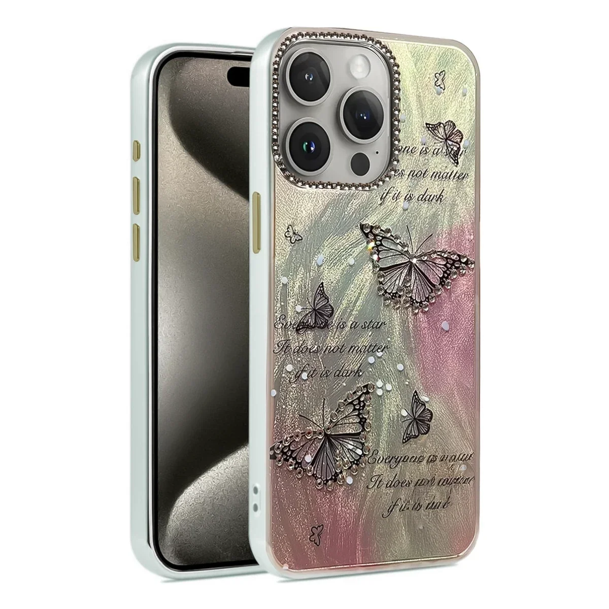 Apple iPhone 14 Pro Kılıf Blade Aynalı Desenli Kapak - Desen 6