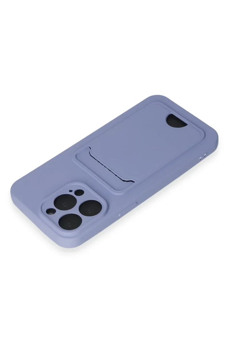 Apple iPhone 14 Pro Max Kılıf Kelvin Kartvizitli Silikon - Lila Apple iPhone 14 Pro Max Kılıf Kelvin Kartvizitli Silikon - Lila
