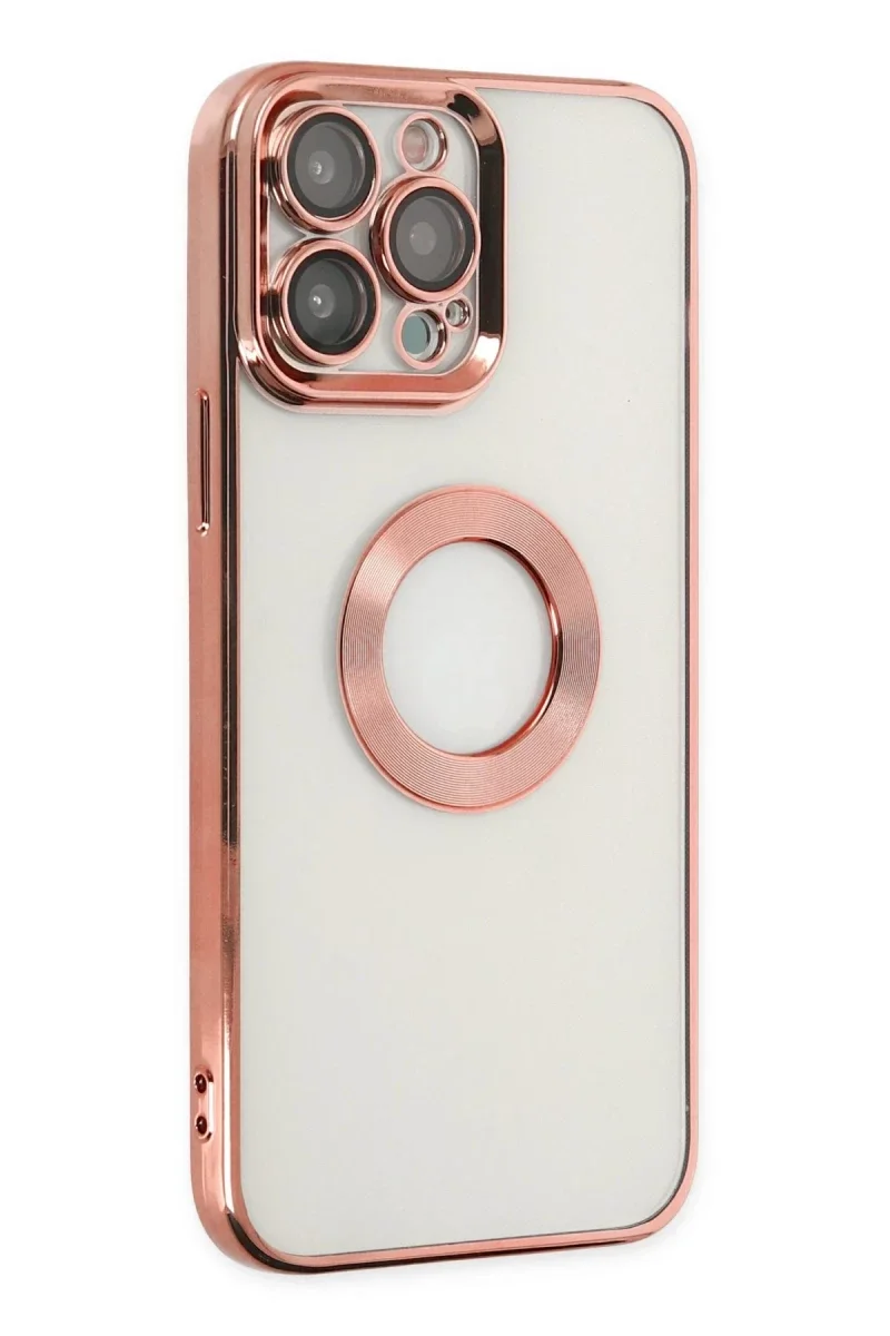 Apple iPhone 14 Pro Max Kılıf Slot Silikon - Rose Gold