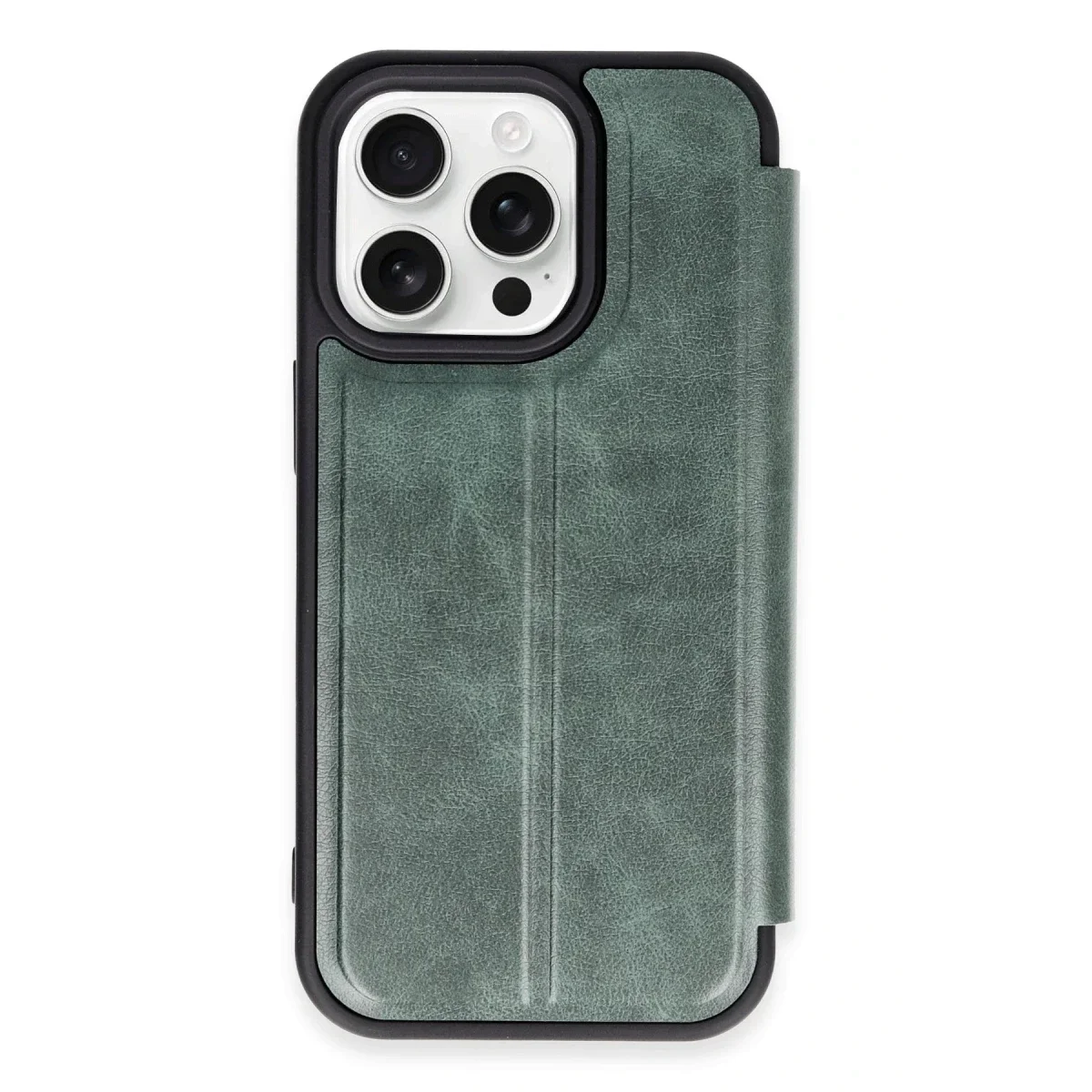 Apple iPhone 14 Pro Kılıf Flip Cover - Koyu Yeşil
