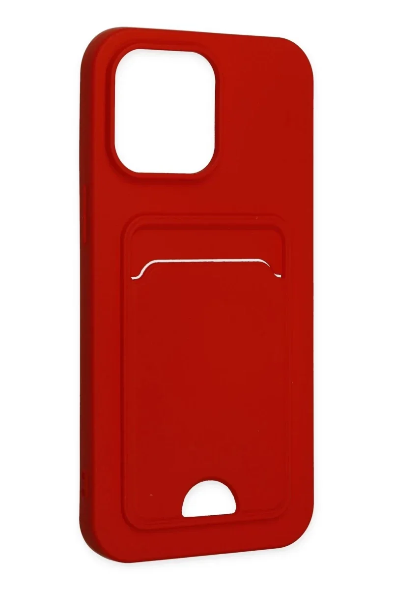 Apple iPhone 14 Pro Kılıf Kelvin Kartvizitli Silikon - Kırmızı Apple iPhone 14 Pro Kılıf Kelvin Kartvizitli Silikon - Kırmızı