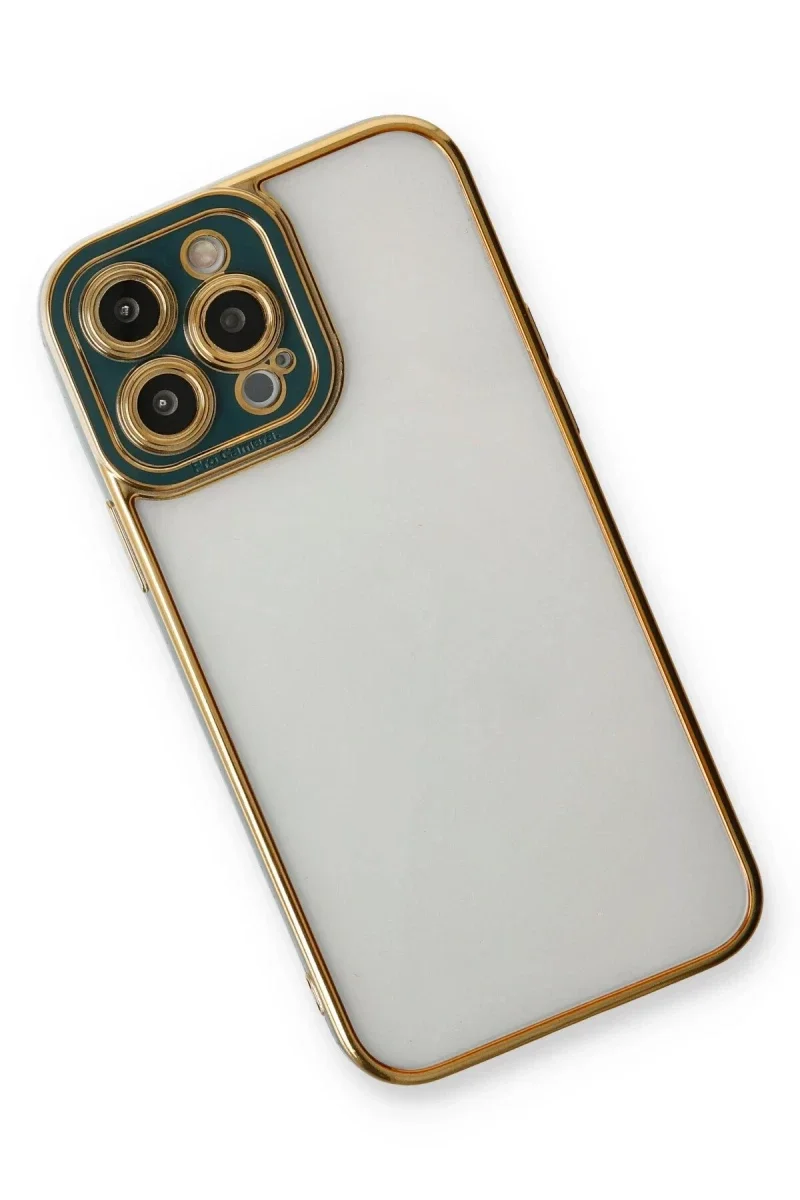 Apple iPhone 14 Pro Kılıf Liva Lens Silikon - Yeşil