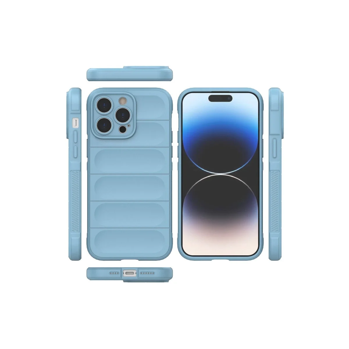 Apple İphone 14 Pro Kılıf Optimum Silikon - Sky Blue Apple İphone 14 Pro Kılıf Optimum Silikon - Sky Blue