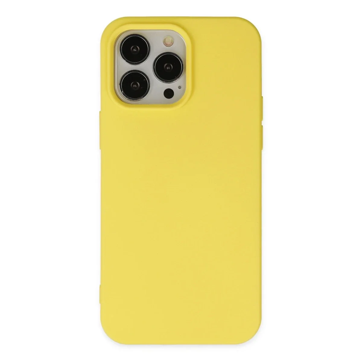 Apple iPhone 14 Pro Kılıf Nano içi Kadife Silikon - Sarı Apple iPhone 14 Pro Kılıf Nano içi Kadife Silikon - Sarı