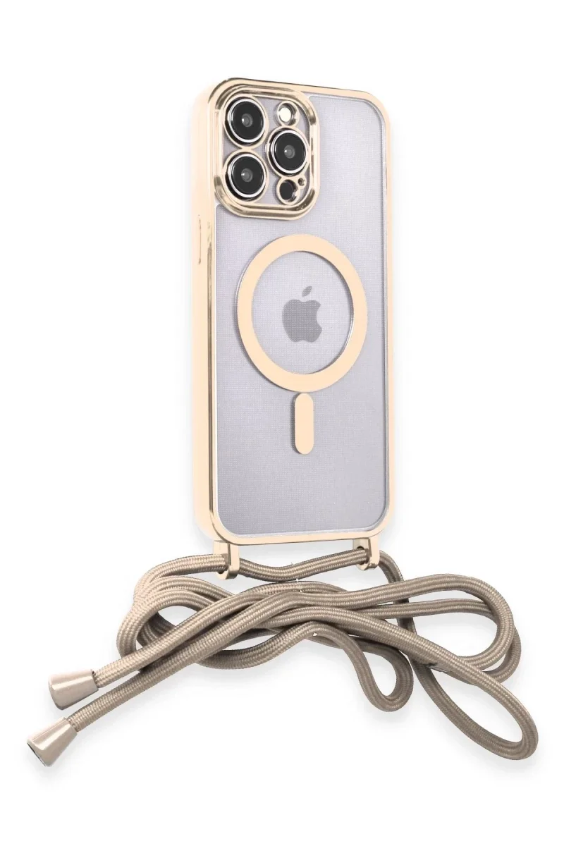 Apple iPhone 14 Pro Kılıf Divo Lazer Askılı Magsafe Kapak - Gold Fiyatı, Yorumları ve Özellikleri