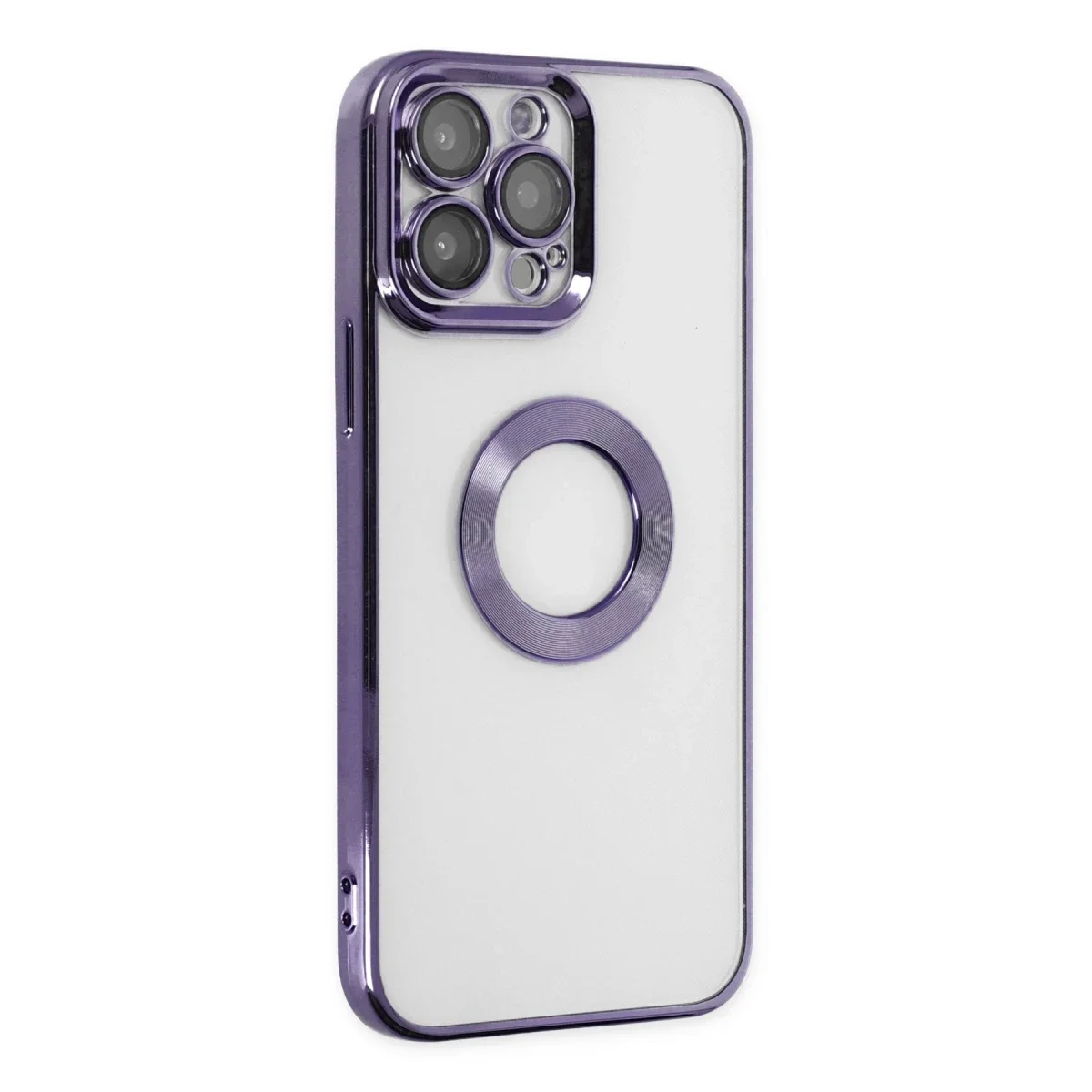 Apple iPhone 14 Pro Kılıf Slot Silikon - Mor - Görsel 2