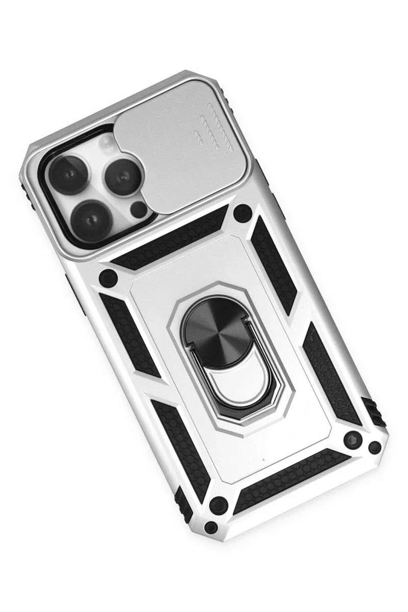 Apple iPhone 14 Pro Max Kılıf Pars Lens Yüzüklü Silikon - Gümüş Fiyatı, Yorumları ve Özellikleri