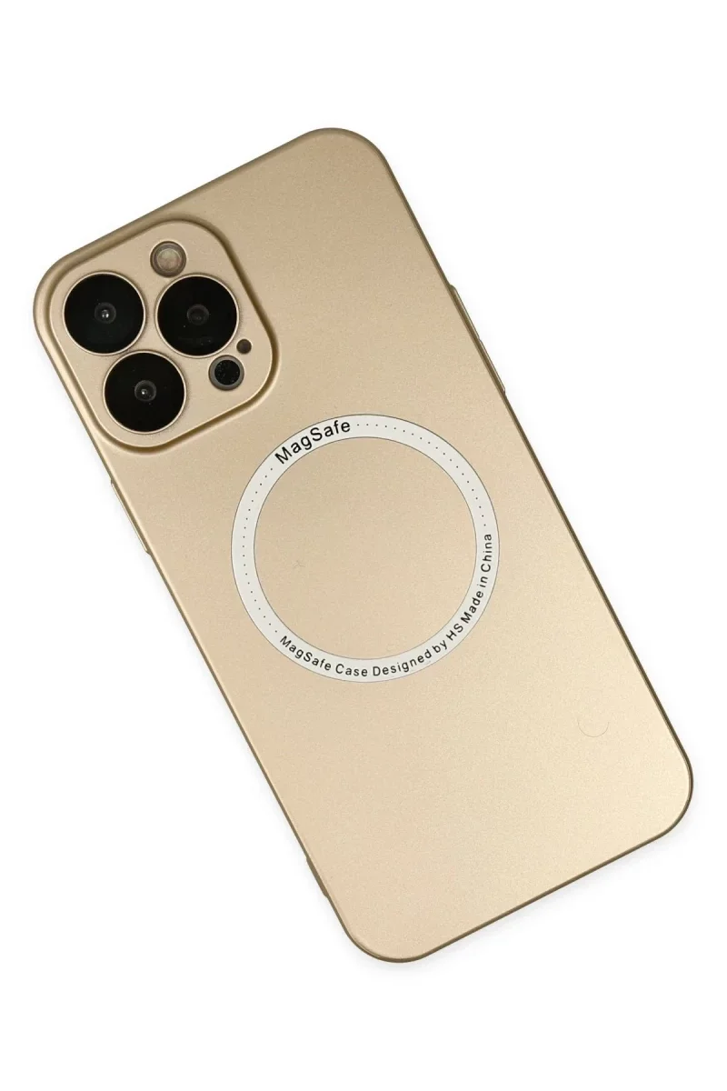 Apple iPhone 14 Pro Max Kılıf Jack Magneticsafe Lens Silikon - Gold Apple iPhone 14 Pro Max Kılıf Jack Magneticsafe Lens Silikon - Gold