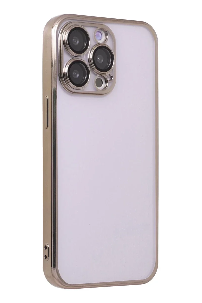 Apple iPhone 14 Pro Max Kılıf Razer Lensli Silikon - Gold