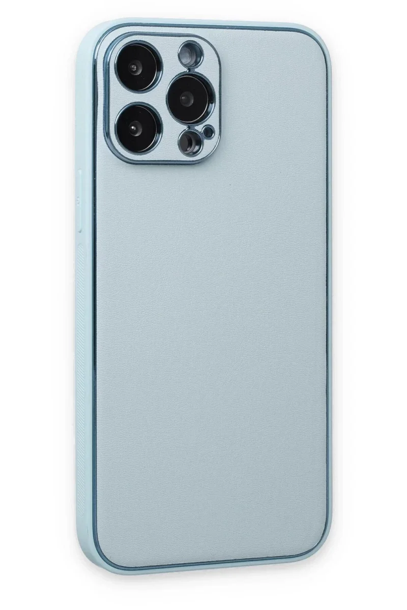 Apple iPhone 14 Pro Kılıf Coco Deri Silikon Kapak - Sky Blue Fiyatı, Yorumları ve Özellikleri