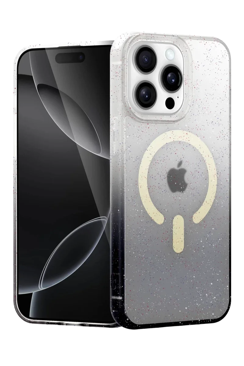 Apple iPhone 14 Pro Max Pummel Shiny Magsafe Kapak - Siyah Apple iPhone 14 Pro Max Pummel Shiny Magsafe Kapak - Siyah