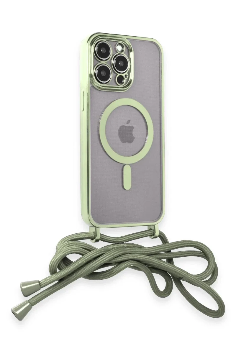 Apple iPhone 14 Pro Kılıf Divo Lazer Askılı Magsafe Kapak - Koyu Yeşil Apple iPhone 14 Pro Kılıf Divo Lazer Askılı Magsafe Kapak - Koyu Yeşil