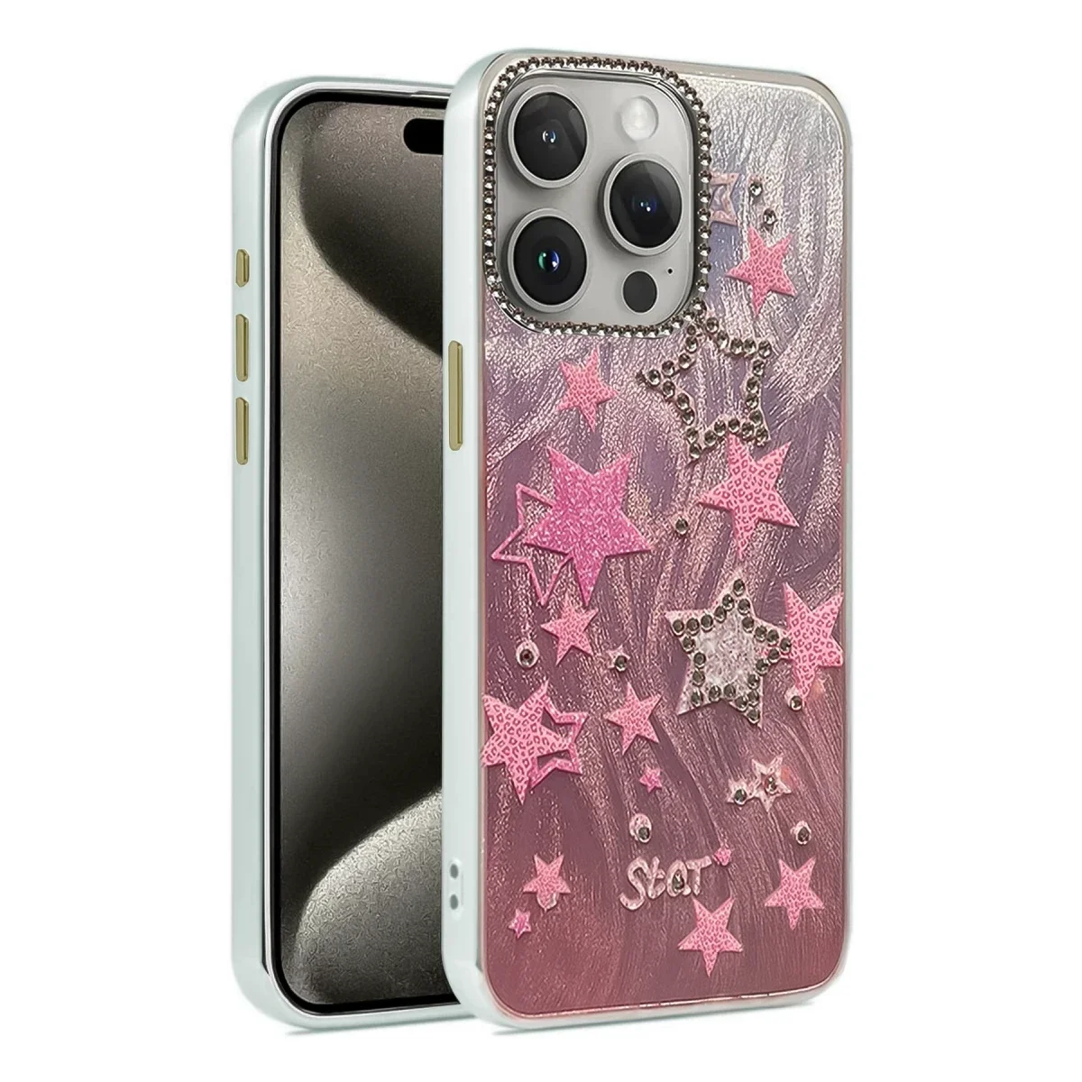 Apple iPhone 14 Pro Kılıf Blade Aynalı Desenli Kapak - Desen 7