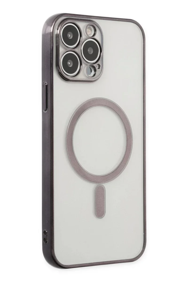 Apple iPhone 14 Pro Kılıf Magneticsafe Lazer Silikon - Siyah
