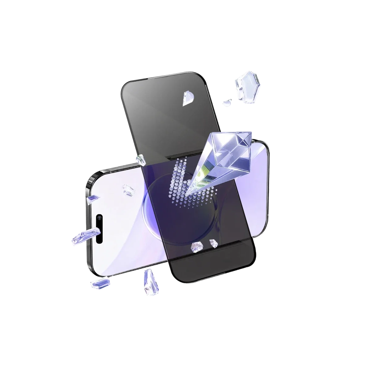 Apple iPhone 14 Pro Max Bilvis 5in1 5D Magic Hayalet Cam Ekran Koruyucu - Siyah