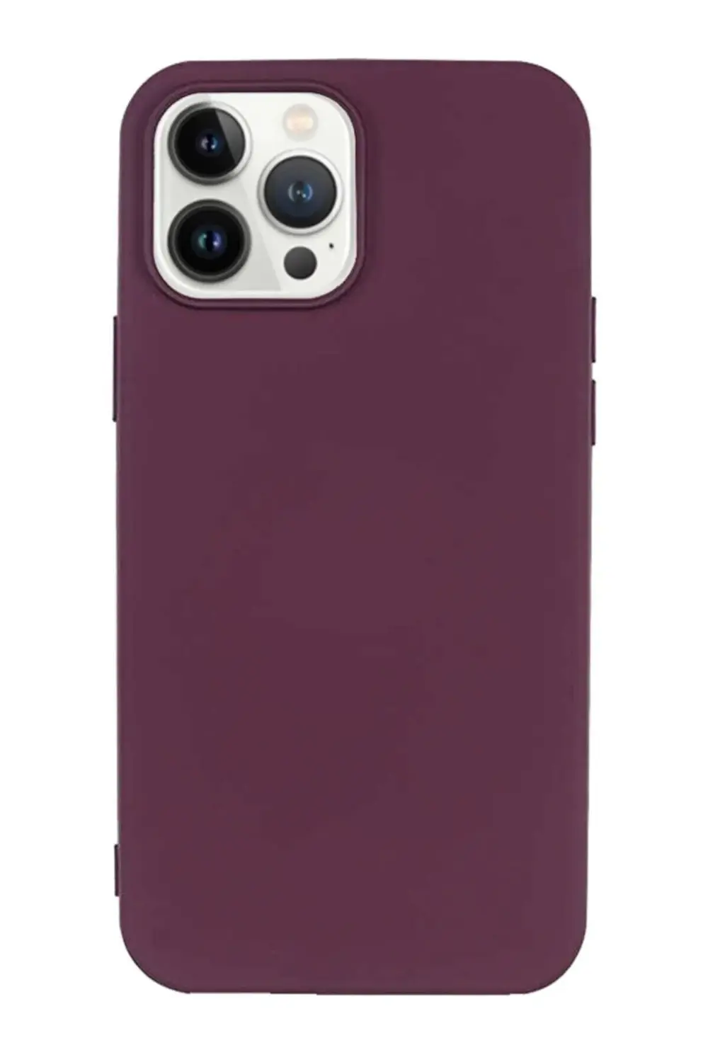 Apple iPhone 14 Pro Max 6.7'' İnce Mat Silikon Kılıf Mor