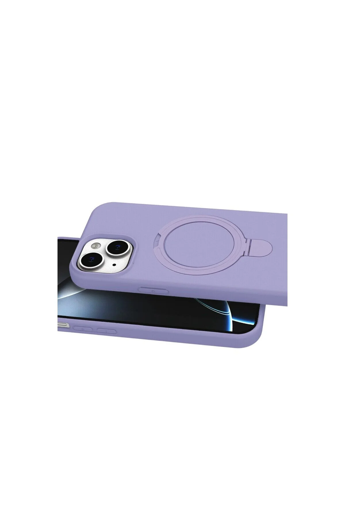 Apple İphone 14 Regal Magsafe Standlı Kapak - Lila Apple İphone 14 Regal Magsafe Standlı Kapak - Lila