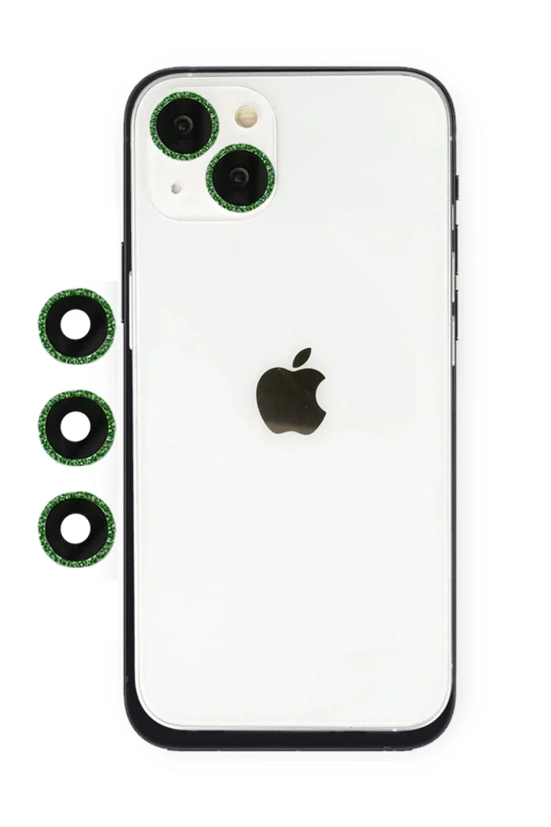 Apple iPhone 14 Shine Kamera Lens - Yeşil Apple iPhone 14 Shine Kamera Lens - Yeşil