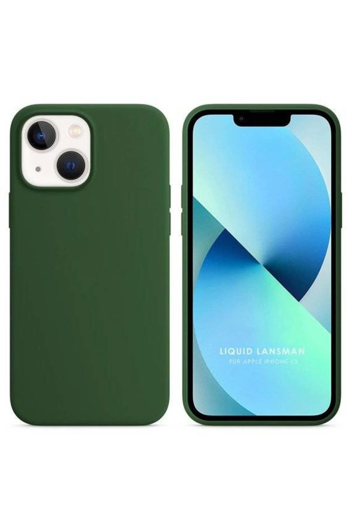Apple iPhone 15 6.1'' Liquit Lansman Silikon Haki