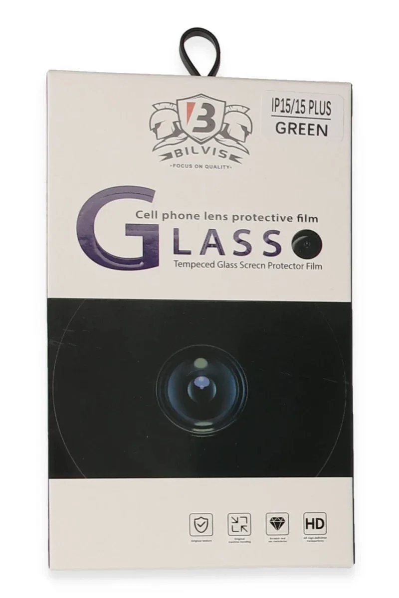 Apple iPhone 15 Bilvis Titan Kamera Lens - Yeşil