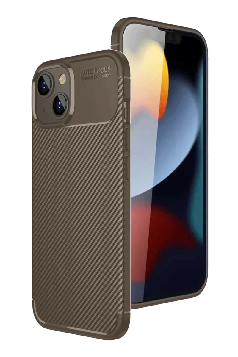 Apple iPhone 15 Kılıf Auto Focus Karbon Kapak - Kahverengi Fiyatı, Yorumları ve Özellikleri